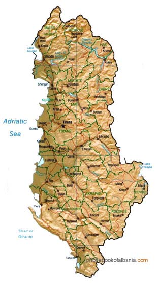 a map of albania. enlarge the map os Albania