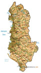 map of Albania