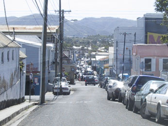 St Johns, capital and largest city of Antigua (population 74 000 people)