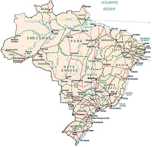 map of Brazil