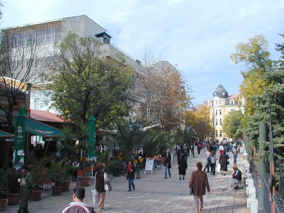 shopping street in Pleven