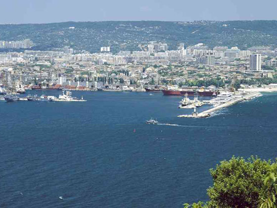 city of Varna seen from the Black Sea