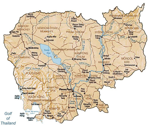 map of Cambodia