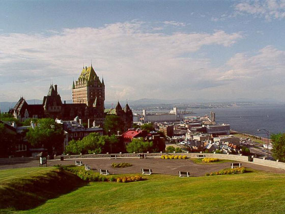 Chateau Frontenac and view over Quebec City