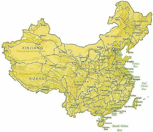 map of China