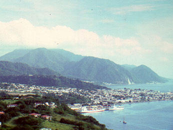 Roseau, capital and largest city of Dominica (population 15 000 people)