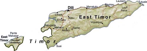 map of East Timor