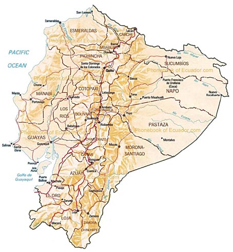 map of Ecuador