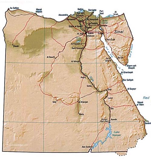 map of Egypt