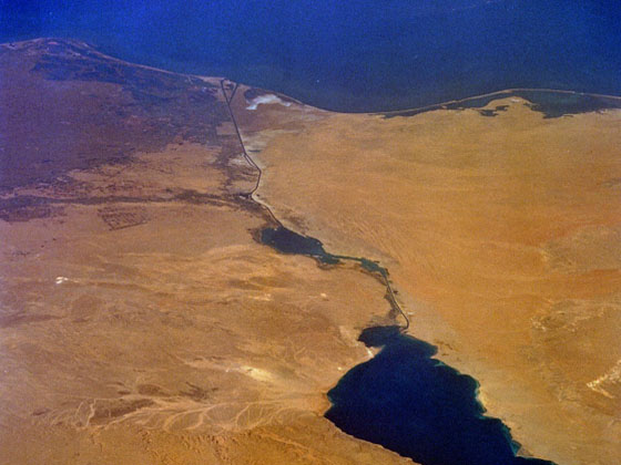 Sattellite Picture of the Suez Canal