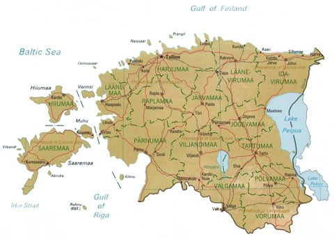 map of Estonia