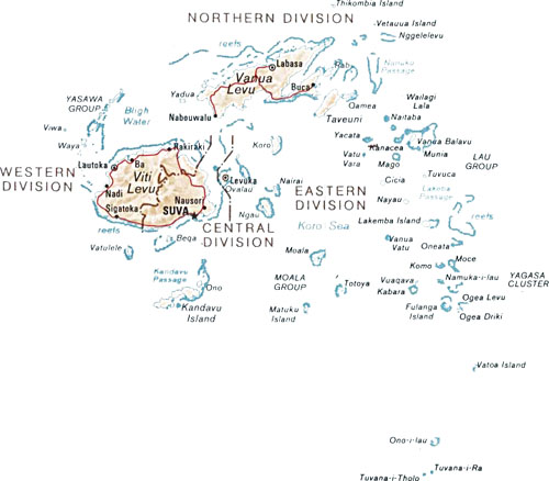 map of Fiji