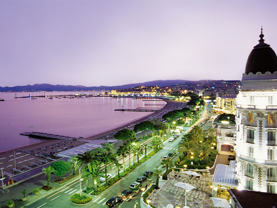 Cannes by Night seen from the Carlton