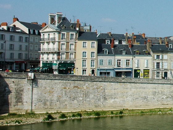 Orleans on the Loire River with view on the Cathedral