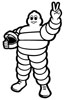 "Bibendum" is the famous Michelin logo, Michelin tyers come from Clermont Ferrand +33 4 73322000