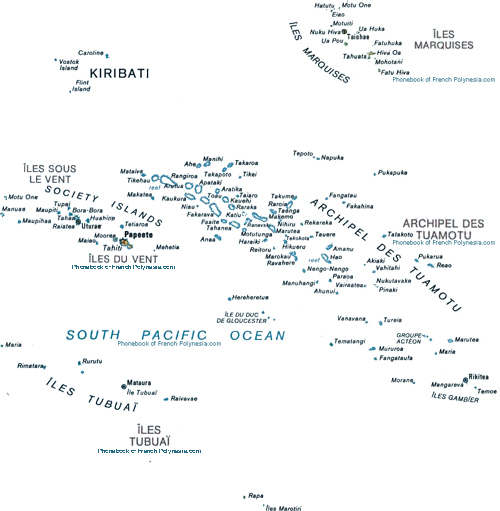 map of French Polynesia