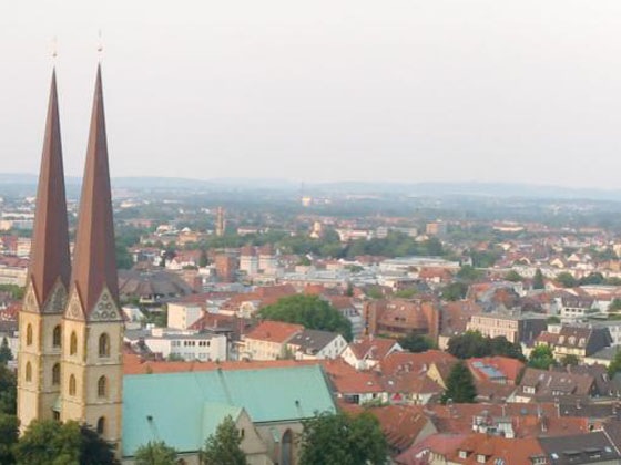view on the city of Bielefeld from the Sparrenburg