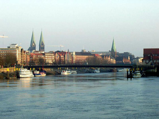 view over the city of Bremen