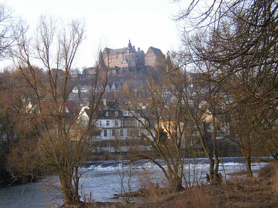 Marburg on the Lahn with view on the Castel