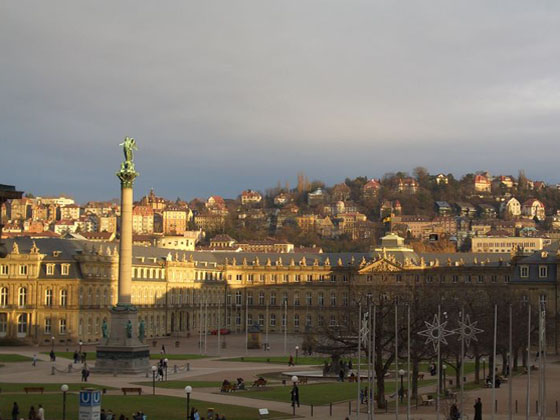 altes Schloss Stuttgart and view on parts of the city