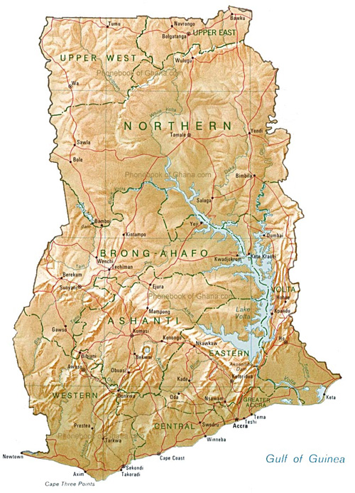 map of Ghana