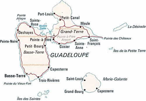 map of Guadeloupe