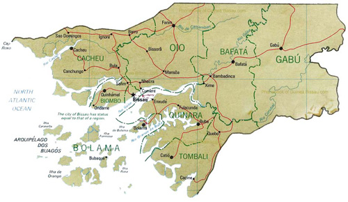 map of Guinea Bissau