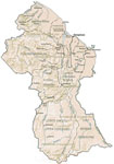 map of Guyana