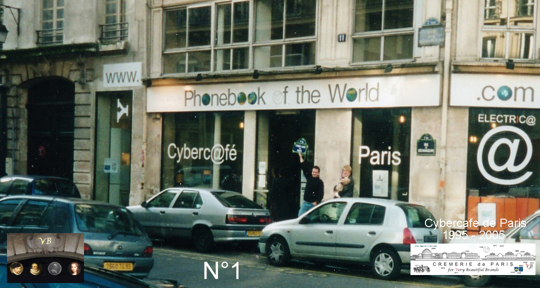 Phone Book of the World was invented in the old Postal Building at the Cremerie de Paris No1, once the first Interet Cafe in Paris. first Cybercafe in Paris