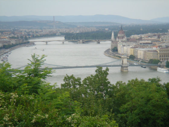 view of Budapest and the Danube