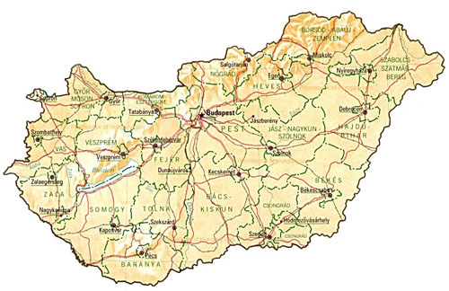 map of Hungary