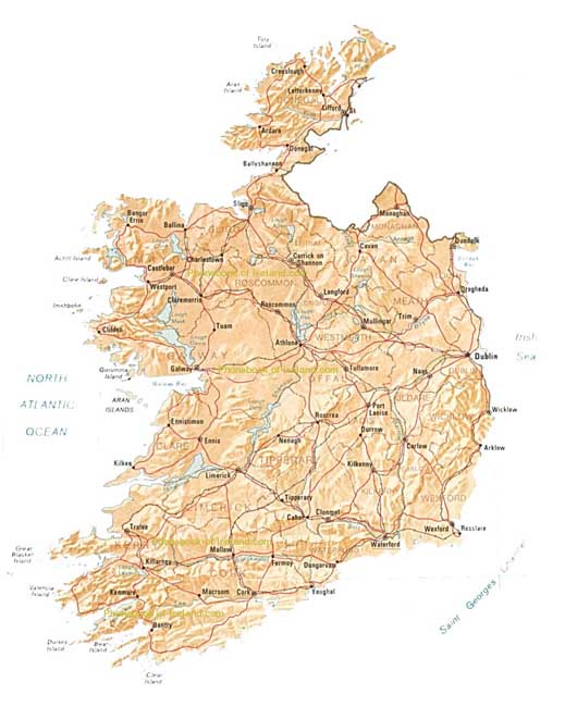 map of Ireland