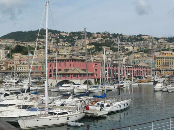 View on Genoa from the Harbor