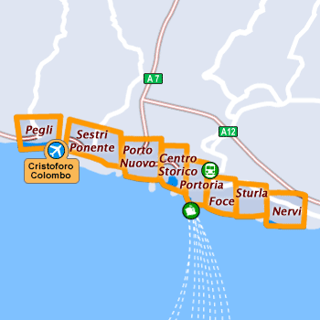 click on the map ! Hotels in Genoa