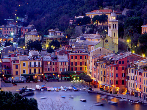 Portofino at night