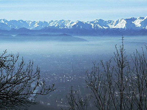 Turin Skyline with the Alps