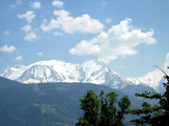 Mount Blanc / Monte Bianco in the Summer - seen from Italy