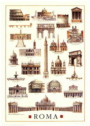Buy Poster of Rome Monuments