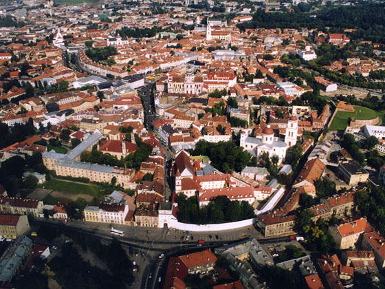 view over Vilnius City Center