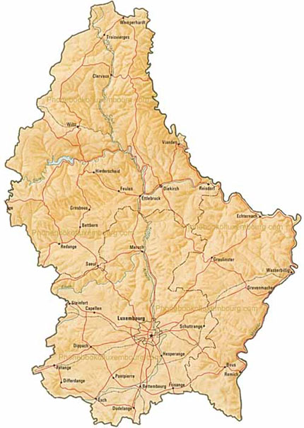 map of Luxembourg