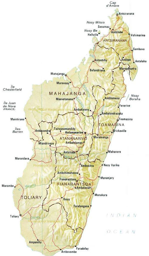 map of Madagascar