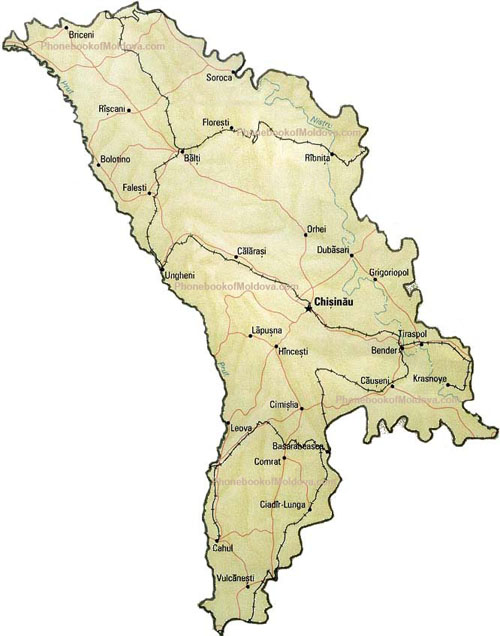 map of Moldova