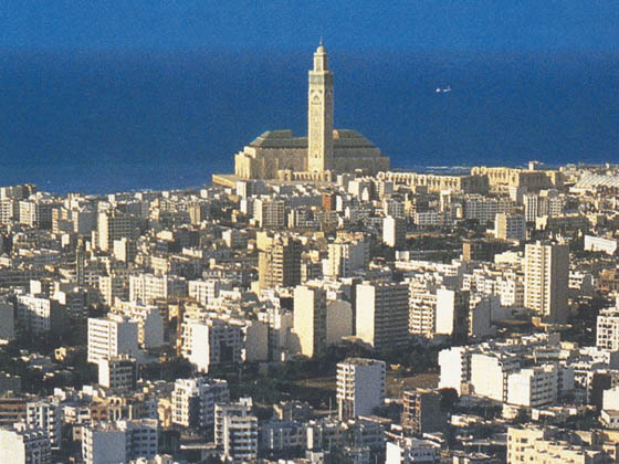 Mosque Hassan II seen from the Sea