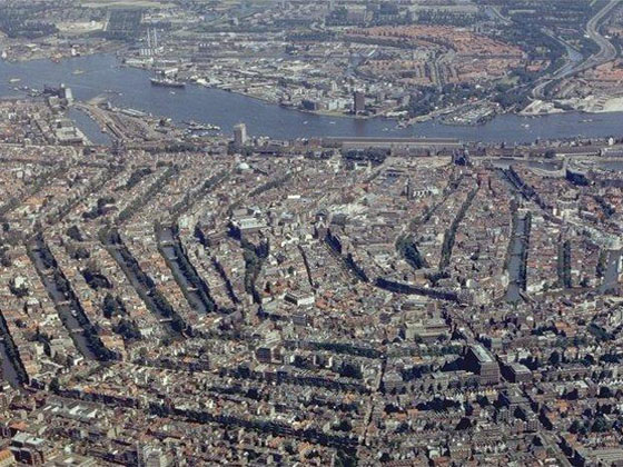 Amsterdam from Sky