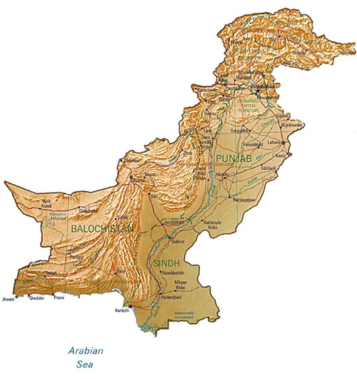 map of Pakistan