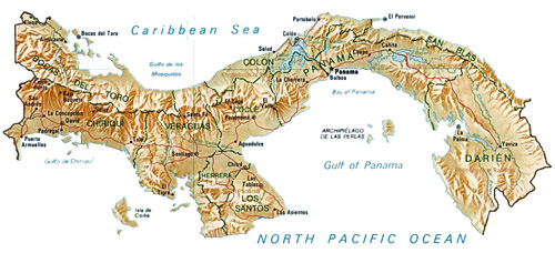 map of Panama