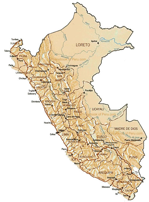 map of Peru