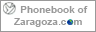 Phonebook of Zaragoza.com