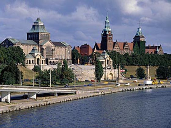 Szczecin by the Ondra River