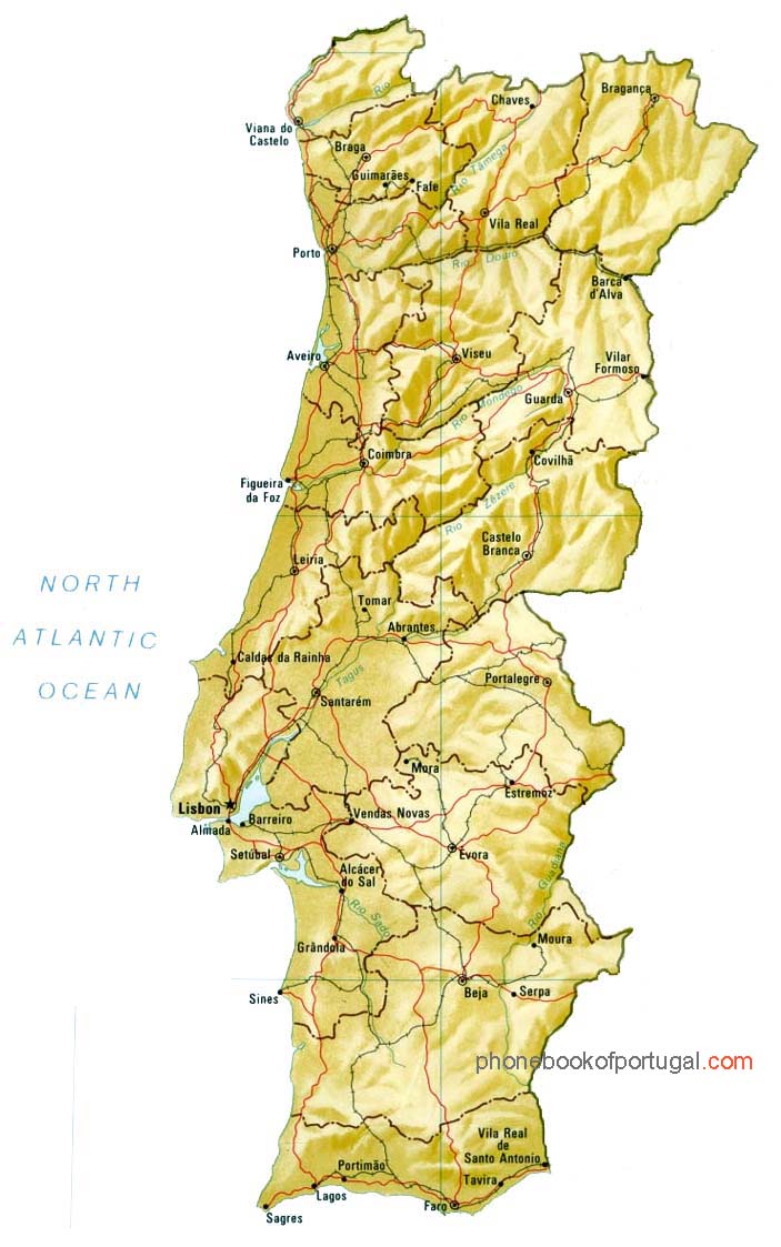 geografska karta portugala PORTUGAL Karta Portugala – Autokarta – Zemljovid | Gorila geografska karta portugala